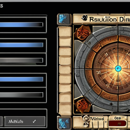 Home 11 **
"Screenshot of Puzzle of Z graphics settings menu, highlighting lowered resolution (720p) and disabled dynamic shadows. Spanish text labels: 'Resolución,' 'Sombras Dinámicas.'"
**